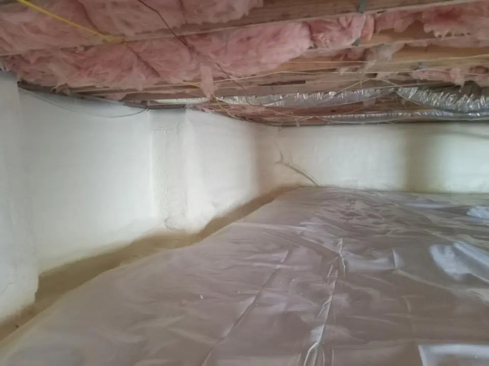 Crawl space encapsulation with closed-cell spray foam for Roof Waterproofing in Gastonia